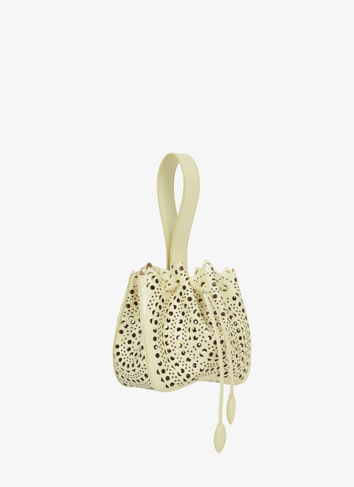 ROSE MARIE BAG IN VIENNE CALFSKIN ALAÏA YELLOW ROSE MARIE BAG IN VIENNE CALFSKIN